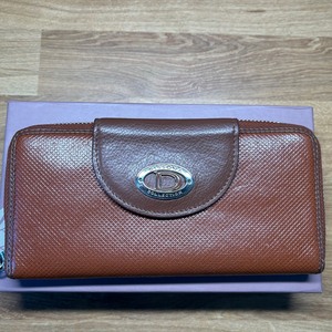 dissona 迪桑娜 棕色 长款 钱包 钱夹 手拿包.