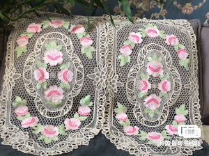 沙发巾老货补花➕盘带纯棉上个世纪出口西班牙作品40×80 单