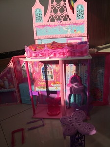 蝴蝶仙子 甜甜屋 芭比手提屋 barbie娃娃房子 女孩过家