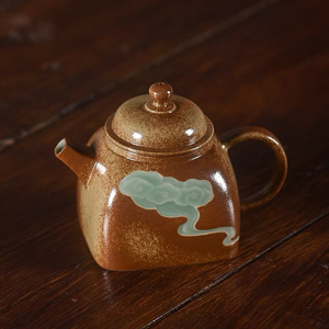 叶芳青云端壶同款祥云壶龙泉青瓷草木灰填釉工艺