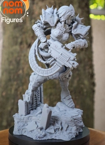 战斗修女活圣人战锤40k萌系gk白模模型手办