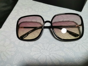 正品Dior迪奥 CD 黑色框 方框太阳眼镜 墨镜女粉红色至