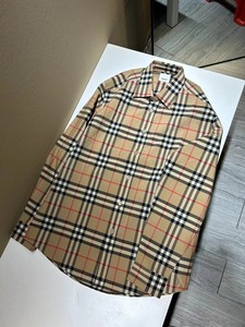 【保真鼠货]BURBERRY/博柏利男装大格纹棉府绸长袖衬衫