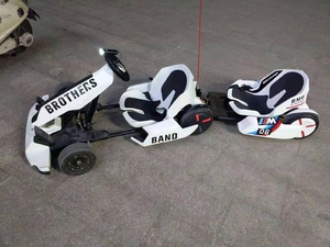 全新小米卡丁车拖车,后排座椅,带娃神器.红色烤漆,白色,贴纸