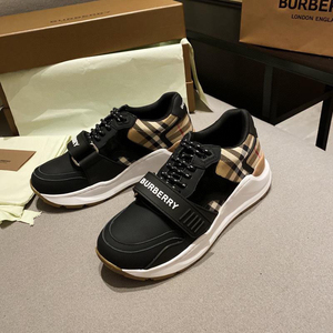 闲置转让burberry巴宝莉男鞋情侣厚底运动鞋真皮老爹鞋