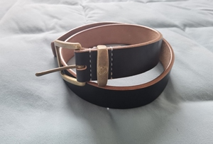 天神 tenjin works 枥木革牛皮复古铜扣原色皮带