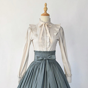 星海辰花 ◇旅梦者◇维多利亚复古风格小立领长袖衬衫