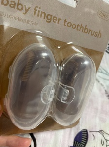 可优比 婴儿纳米银指套牙刷，买来不会用，宝宝不喜欢，闲置了，