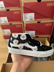 00tb567534185淘宝品牌型号 vans中帮sk8-mid小雏菊权志龙菊花黑色