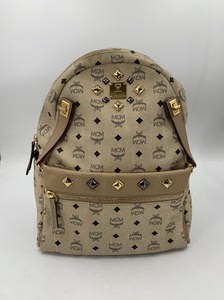 mcm经典米白色双肩包 95新 b级 mcm/mcm 箱包