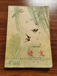 老书本,怀旧语文课本,80后的小学语文课本第二册卡片,库存货