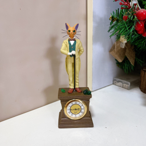 宫崎骏手办 侧耳倾听 猫男爵猫伯爵时钟 摆件绝版吉卜力工作室