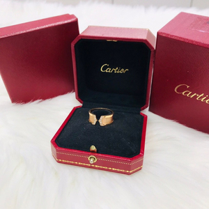 cartier/卡地亚天使之吻18k玫瑰金开口戒指,尺寸:5