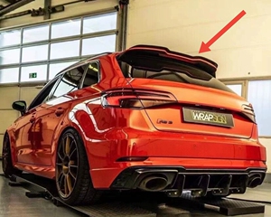 奥迪a3两厢运动款改装尾翼顶翼押尾鸭尾扰流空气动力套件几乎全