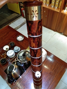 红木水烟筒大红酸枝整木便携带双重过滤实木质手工大号烟筒0人付款