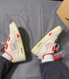 正品aj5白红low 刮刮乐