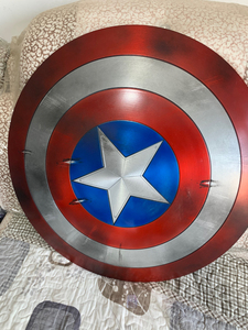 hcmy美国队长盾牌全金属1比1铝合金美队盾牌 战损版本 盒