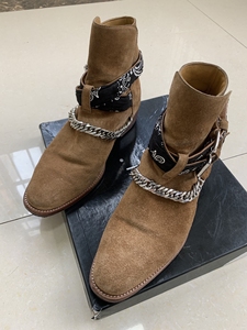 凯普兰amiri腰果花链条切尔西靴41码偏大一个码 40 4