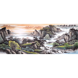 何润杰《春和景明2》关注免保 国画山水挂画