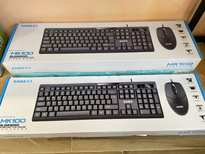 sama/先马 mk100有线键盘鼠标套装台式笔记本游戏办公
