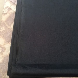 斜纹绦卡布料一块儿，黑兰色，八九十年代，幅宽1.1米，长1.