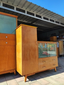 七八十年代老家具 老式高低柜 复古老酒柜储物柜 实木老旧柜子