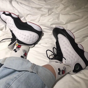 aj13 熊猫airjordan熊猫复古篮球鞋 女款黑白 2