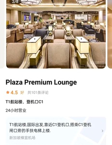 【实名码】新加坡樟宜国际机场贵宾厅头等舱休息室plaza环亚