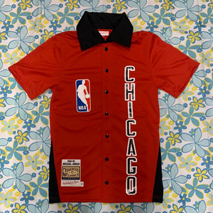 mitchell &ness 芝加哥公牛出场服 乔丹出场短袖