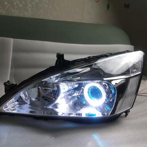 七代雅阁大灯总成改装升级海拉5双光透镜led双光透镜1天使眼