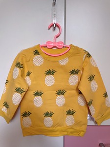 100码卫衣，男女童均可，黄色菠萝图案，基本没怎么穿，江浙沪