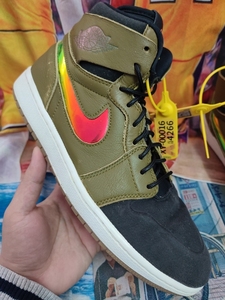 【已验货】43码aj1黑棕彩虹金钩