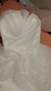 IAM BRIDE艾慕白色礼服新娘拖尾显瘦简约法式缎面轻婚纱