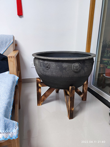 鱼缸,鱼盆,老北京虎头盆虎头缸纯手工澄浆泥瓦缸,土陶材质,招