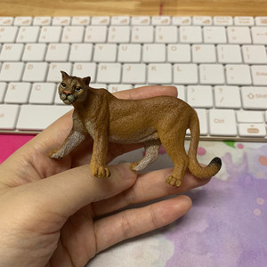 仿真猫科动物模型 云豹 猎豹 鬣狗 美洲狮 摆件塑胶教具玩具1人付款