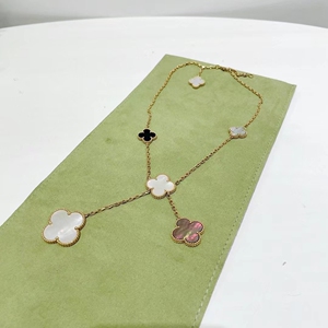 vca梵克雅宝 四叶草 限量款不规则六花项链