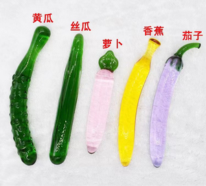 水晶透明玻璃黄瓜蔬菜按摩器具 可泡热或泡冷男女均可使用的不求