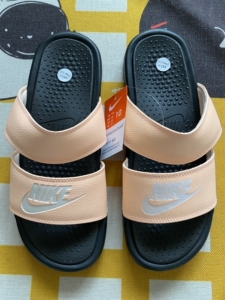 全新正品 nike耐克拖鞋忍者双绑带夏季白银白黄粉男女沙滩运