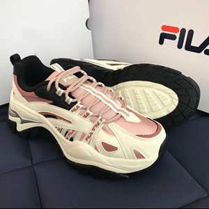 斐乐女二代鱼刺运动鞋老爹鞋f12w044115frs黑粉色3