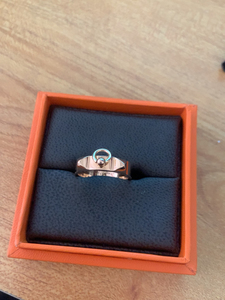 95新 hermes爱马仕cdc戒指au750玫瑰金