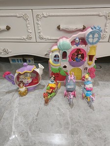 孩之宝迪士尼迷你公主玩具，迪士尼换装公主灰姑娘迷你娃娃城堡收