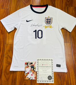 【鲁尼拍卖】鲁尼 英格兰国家队 签名球衣鲁尼签名 150周年