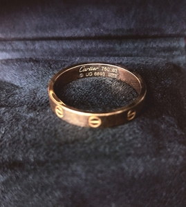 卡地亚彩金戒指750
