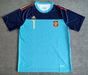 卡西利亚斯西班牙2010世界杯门将球衣守门员队服