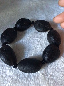 雷公墨陨石手串