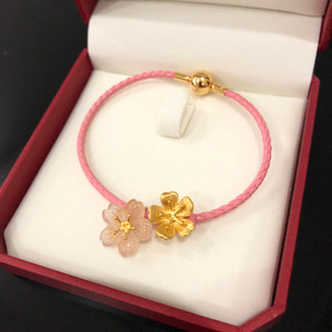 周大福日本樱花手链