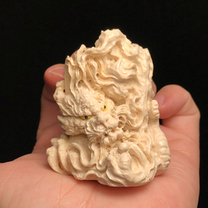 猛犸牙盘龙手把件-黎金植大师作品