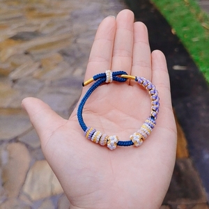 花素八股手绳半成品桃花结璎珞结灯笼结手链可穿串黄金饰品转运珠