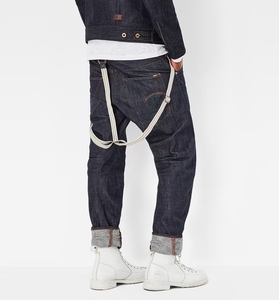 gstar国专原色牛仔arc立体剪裁男士背带款弯刀牛仔裤02