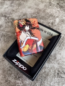 zippo打火机 纯铜彩印彩绘机樱花女孩美女限量版芝宝防风煤